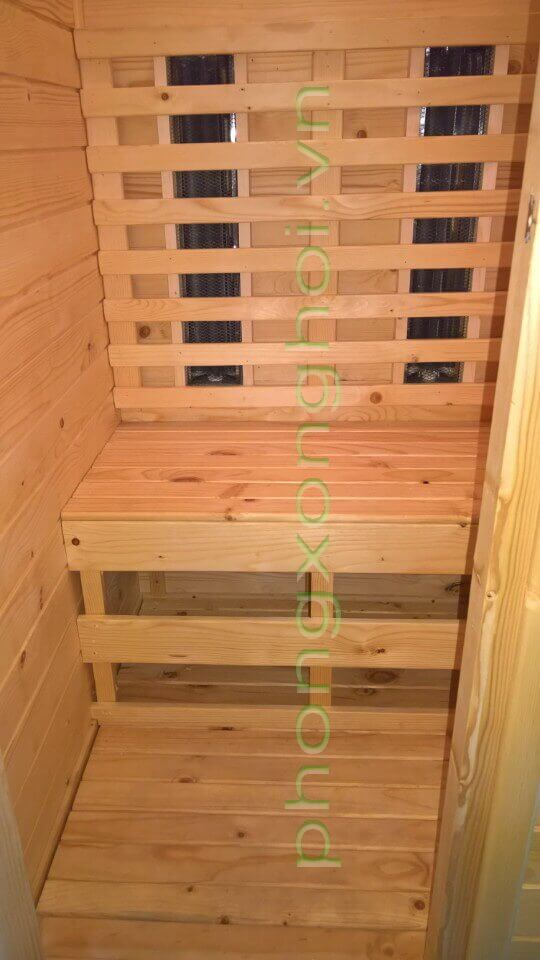 Phòng Sauna 1mx1m hồng ngoại máng Thạch Anh V1