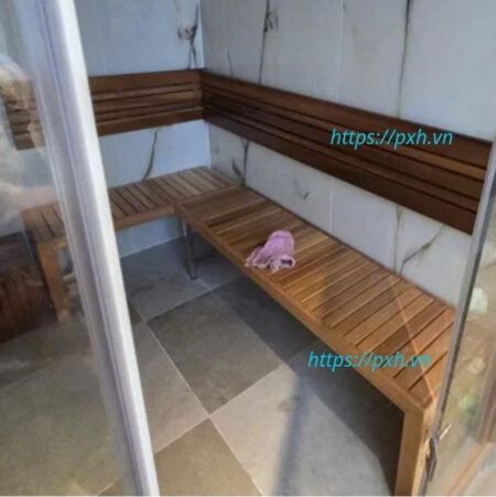 Ghế gỗ thông ngồi xông hơi khác - Ảnh 3